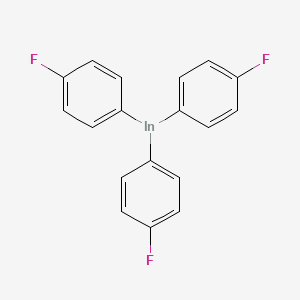 molecular formula C18H12F3In B14625500 Tris(4-fluorophenyl)indigane CAS No. 58448-06-9