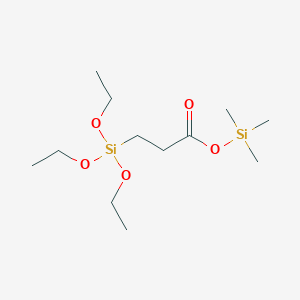 molecular formula C12H28O5Si2 B14625519 Trimethylsilyl 3-(triethoxysilyl)propanoate CAS No. 58566-96-4
