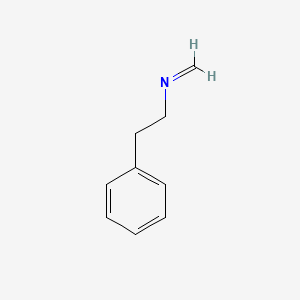 molecular formula C9H11N B14625533 Benzeneethanamine, N-methylene- CAS No. 56971-73-4