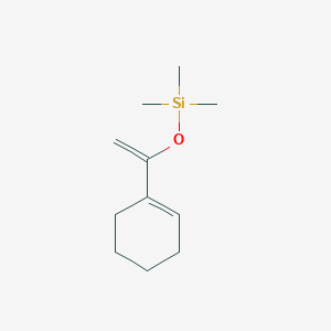 molecular formula C11H20OSi B14625548 Silane, [[1-(1-cyclohexen-1-yl)ethenyl]oxy]trimethyl- CAS No. 54781-35-0