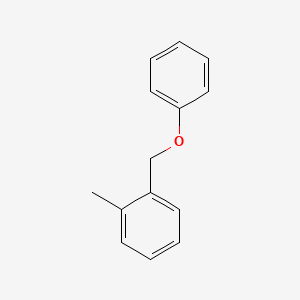 molecular formula C14H14O B14625551 Benzene, 1-methyl-2-(phenoxymethyl)- CAS No. 57076-47-8