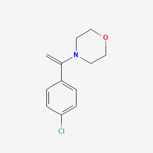 molecular formula C12H14ClNO B14625558 Morpholine, 4-[1-(4-chlorophenyl)ethenyl]- CAS No. 55949-66-1