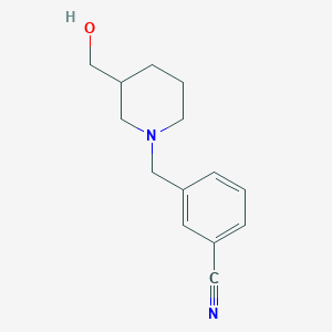3-{[3-(Hydroxymethyl)piperidin-1-yl]methyl}benzonitrile
