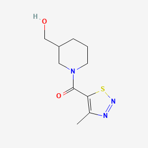 molecular formula C10H15N3O2S B1462559 [1-(4-Methyl-1,2,3-thiadiazole-5-carbonyl)piperidin-3-yl]methanol CAS No. 1155903-67-5