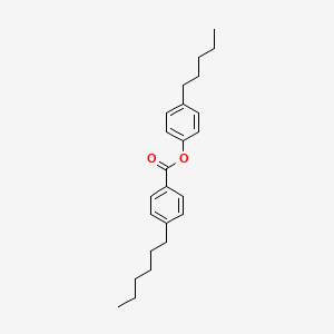 molecular formula C24H32O2 B14625597 4-Pentylphenyl 4-hexylbenzoate CAS No. 54963-68-7