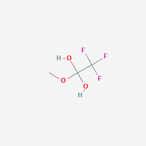 molecular formula C3H5F3O3 B14625652 2,2,2-Trifluoro-1-methoxyethane-1,1-diol CAS No. 58982-47-1