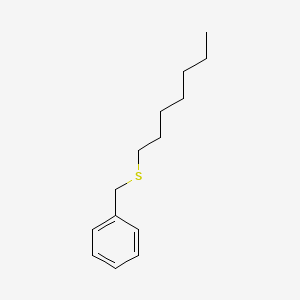 molecular formula C14H22S B14625657 Benzene, [(heptylthio)methyl]- CAS No. 58587-21-6