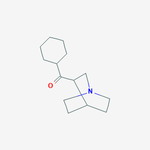 molecular formula C14H23NO B14625670 Methanone, 1-azabicyclo[2.2.2]oct-3-ylcyclohexyl- CAS No. 57734-96-0