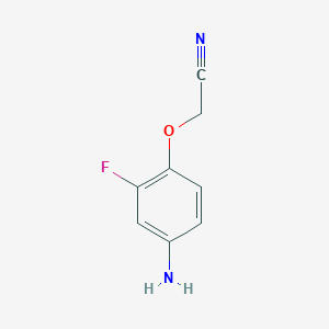 molecular formula C8H7FN2O B1462568 2-(4-Amino-2-fluorophenoxy)acetonitrile CAS No. 1094831-72-7