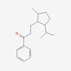 molecular formula C18H26O B14625720 3-[2-Methyl-5-(propan-2-yl)cyclopentyl]-1-phenylpropan-1-one CAS No. 59019-90-8