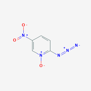 molecular formula C5H3N5O3 B14625734 Pyridine, 2-azido-5-nitro-, 1-oxide CAS No. 57097-38-8
