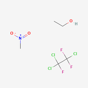 molecular formula C5H9Cl3F3NO3 B14625744 Ethanol, mixt. with nitromethane and 1,1,2-trichloro-1,2,2-trifluoroethane CAS No. 57158-54-0