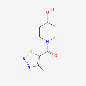molecular formula C9H13N3O2S B1462576 1-(4-Methyl-1,2,3-thiadiazole-5-carbonyl)piperidin-4-ol CAS No. 1153389-53-7