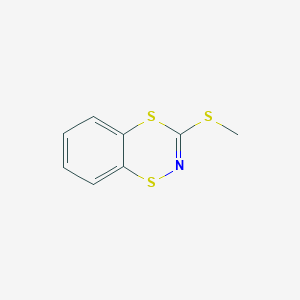 molecular formula C8H7NS3 B14625767 1,4,2-Benzodithiazine, 3-(methylthio)- CAS No. 59103-15-0