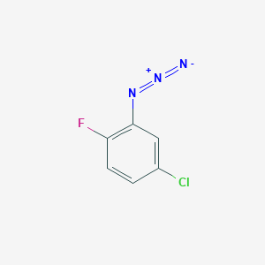 molecular formula C6H3ClFN3 B1462580 2-Azido-4-chloro-1-fluorobenzene CAS No. 1156849-91-0