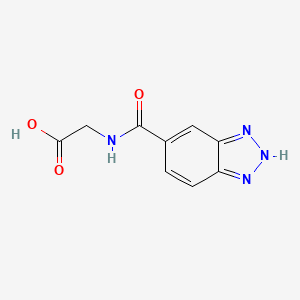 molecular formula C9H8N4O3 B1462582 2-(1H-1,2,3-benzotriazol-5-ylformamido)acetic acid CAS No. 1099119-95-5
