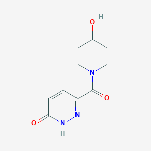 molecular formula C10H13N3O3 B1462583 6-(4-Hydroxypiperidine-1-carbonyl)-2,3-dihydropyridazin-3-one CAS No. 174901-78-1