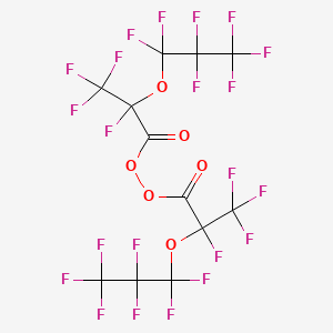 molecular formula C12F22O6 B14625832 Bis(2,3,3,3-tetrafluoro-2-(heptafluoropropoxy)-1-oxopropyl)peroxide CAS No. 56347-79-6