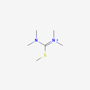 molecular formula C6H15N2S+ B14625859 Methanaminium, N-[(dimethylamino)(methylthio)methylene]-N-methyl- CAS No. 54496-81-0