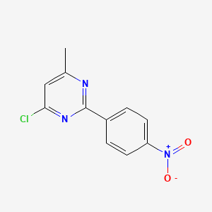molecular formula C11H8ClN3O2 B1462588 4-Chloro-6-methyl-2-(4-nitrophenyl)pyrimidine CAS No. 1153408-91-3