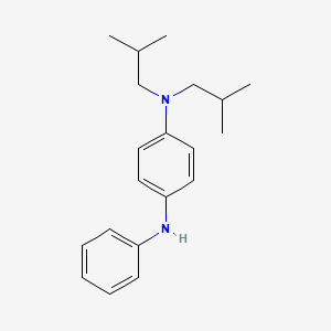 molecular formula C20H28N2 B14625956 N~1~,N~1~-Bis(2-methylpropyl)-N~4~-phenylbenzene-1,4-diamine CAS No. 54480-43-2