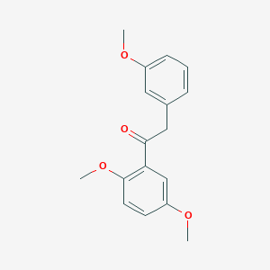 molecular formula C17H18O4 B1462598 1-(2,5-二甲氧基苯基)-2-(3-甲氧基苯基)乙酮 CAS No. 1097016-89-1