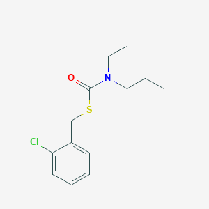 molecular formula C14H20ClNOS B14625980 S-[(2-Chlorophenyl)methyl] dipropylcarbamothioate CAS No. 56774-09-5