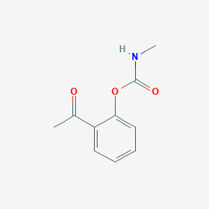 molecular formula C10H11NO3 B14625986 Ethanone, 1-(2-(((methylamino)carbonyl)oxy)phenyl)- CAS No. 56045-80-8