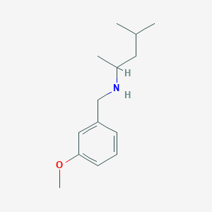 molecular formula C14H23NO B1462599 [(3-Methoxyphenyl)methyl](4-methylpentan-2-yl)amine CAS No. 1096803-94-9