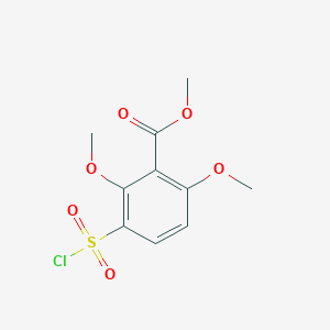 molecular formula C10H11ClO6S B1462600 Methyl 3-(chlorosulfonyl)-2,6-dimethoxybenzoate CAS No. 1154160-17-4