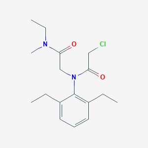 molecular formula C17H25ClN2O2 B14626003 N~2~-(Chloroacetyl)-N~2~-(2,6-diethylphenyl)-N-ethyl-N-methylglycinamide CAS No. 55883-16-4