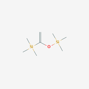molecular formula C8H20OSi2 B14626019 Trimethyl{[1-(trimethylsilyl)ethenyl]oxy}silane CAS No. 54655-54-8