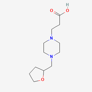 3-{4-[(Oxolan-2-yl)methyl]piperazin-1-yl}propanoic acid