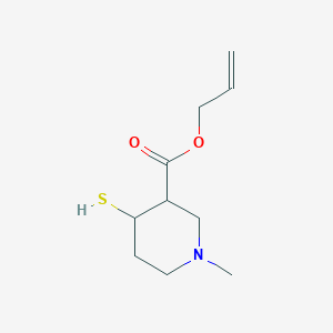 molecular formula C10H17NO2S B14626041 Prop-2-en-1-yl 1-methyl-4-sulfanylpiperidine-3-carboxylate CAS No. 59097-12-0