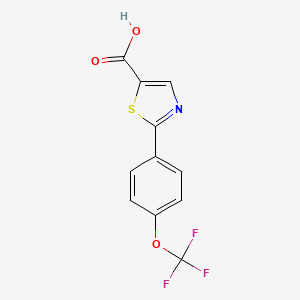 molecular formula C11H6F3NO3S B1462605 2-[4-(Trifluoromethoxy)phenyl]thiazole-5-carboxylic Acid CAS No. 886370-20-3