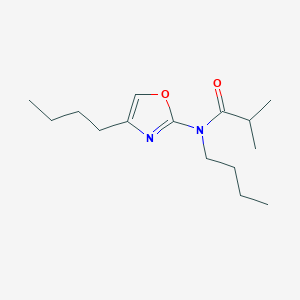 molecular formula C15H26N2O2 B14626052 N-Butyl-N-(4-butyl-1,3-oxazol-2-YL)-2-methylpropanamide CAS No. 57068-24-3