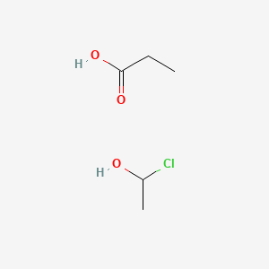 molecular formula C5H11ClO3 B14626066 Ethanol, 1-chloro-, propanoate CAS No. 58304-44-2