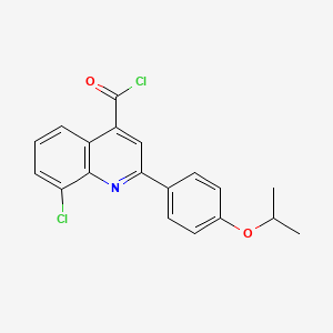 molecular formula C19H15Cl2NO2 B1462608 8-Chloro-2-(4-isopropoxyphenyl)quinoline-4-carbonyl chloride CAS No. 1160263-81-9