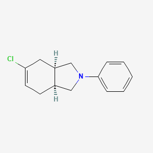molecular formula C14H16ClN B14626080 (3aR,7aS)-5-Chloro-2-phenyl-2,3,3a,4,7,7a-hexahydro-1H-isoindole CAS No. 56229-57-3