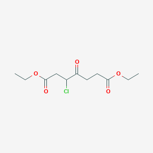molecular formula C11H17ClO5 B14626133 Diethyl 3-chloro-4-oxoheptanedioate CAS No. 55424-55-0