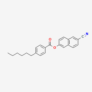 molecular formula C24H23NO2 B14626179 (6-cyanonaphthalen-2-yl) 4-hexylbenzoate CAS No. 58573-86-7