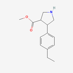 molecular formula C14H19NO2 B1462618 Methyl 4-(4-ethylphenyl)pyrrolidine-3-carboxylate CAS No. 1394839-71-4