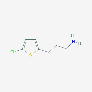 molecular formula C7H10ClNS B1462620 3-(5-Chlorothiophen-2-yl)propan-1-amine CAS No. 1000564-79-3