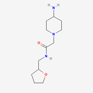 molecular formula C12H23N3O2 B1462624 2-(4-aminopiperidin-1-yl)-N-[(oxolan-2-yl)methyl]acetamide CAS No. 1153252-08-4