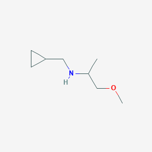 molecular formula C8H17NO B1462626 (Cyclopropylmethyl)(1-methoxypropan-2-yl)amine CAS No. 1156171-18-4