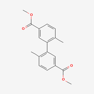 molecular formula C18H18O4 B14626292 Dimethyl 6,6'-dimethyl[1,1'-biphenyl]-3,3'-dicarboxylate CAS No. 55091-49-1