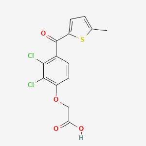 molecular formula C14H10Cl2O4S B14626294 Acetic acid, (2,3-dichloro-4-(5-methyl-2-thenoyl)phenoxy)- CAS No. 55901-70-7