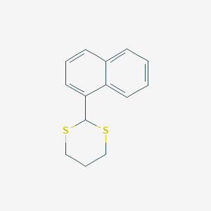 molecular formula C14H14S2 B14626299 2-(Naphthalen-1-yl)-1,3-dithiane CAS No. 57009-77-5