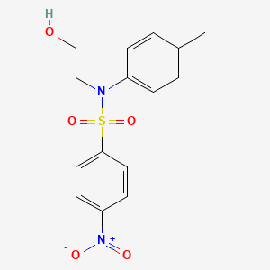 molecular formula C15H16N2O5S B14626307 N-(2-Hydroxyethyl)-N-(4-methylphenyl)-4-nitrobenzene-1-sulfonamide CAS No. 58287-30-2