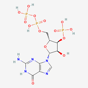 molecular formula C10H16N5O14P3 B14626317 Guanosine-3'-monophosphate-5'-diphosphate CAS No. 58902-76-4